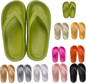 Cloudies Flip Flops for Women, Slippers with Ultra Soft Arch Support Non-Slip, Soft Slides Sandals for Indoor and Outdoor