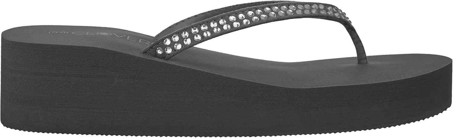 CLOVERLAY Women’s Flip Flops Platform Sandals Wedge Flip Flop Thong Sandal