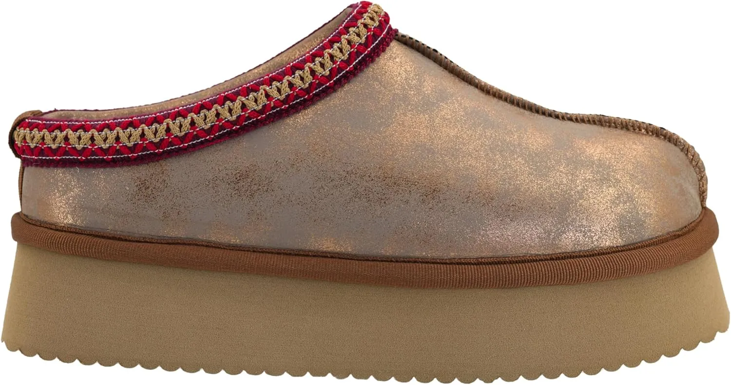 Corkys Footwear Pillow Talk 1.75-Inch Platform Slippers, Faux Fur Lining, Cozy Indoor/Outdoor Footwear for Fall & Winter