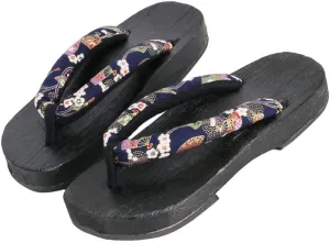 Couples Clogs Slippers,Japanese Traditional Clogs Geta Sandals,Flip-flops Flat Sole Female Sandals Anti- skid Fashion Summer Beach Footwear for Women Girls