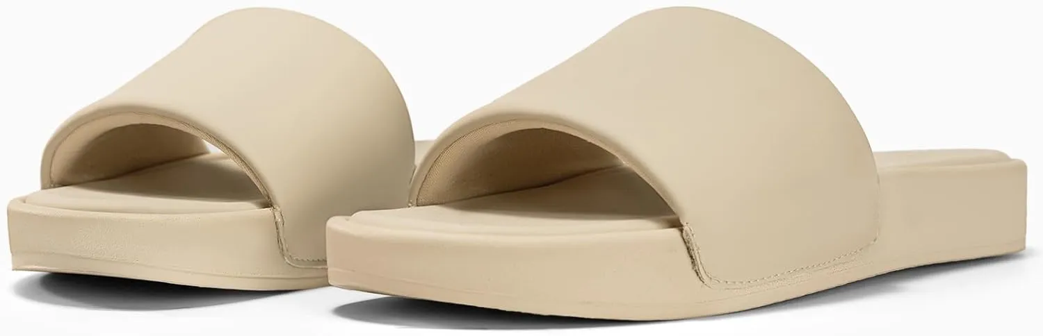 Coutgo Womens Platform Slide Sandals Comfortable Open Toe Slippers Slip On Summer Beach Shoes