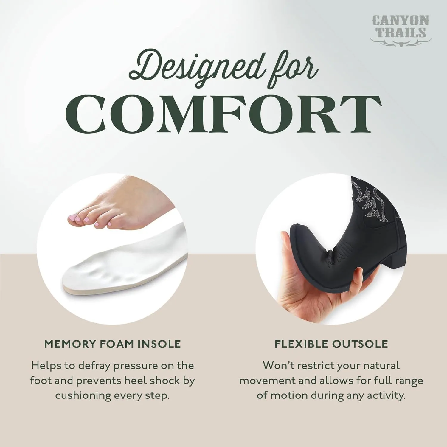 Cowboy Boots for Women - Classic Embroidery Traditional Style Cowgirl Boots, Comfortable Western Boots
