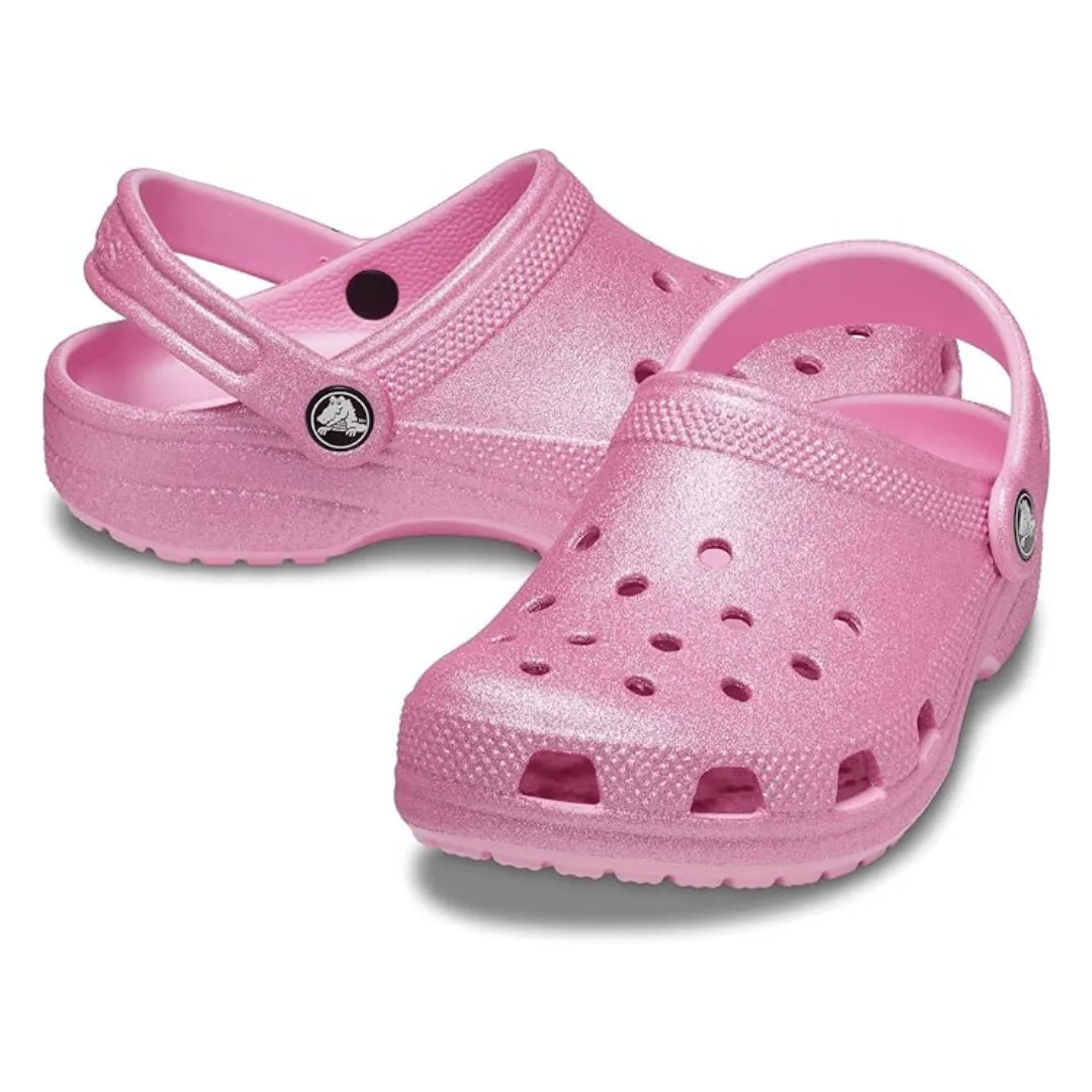 Crocs Classic Girls Clog - Pink Glitter