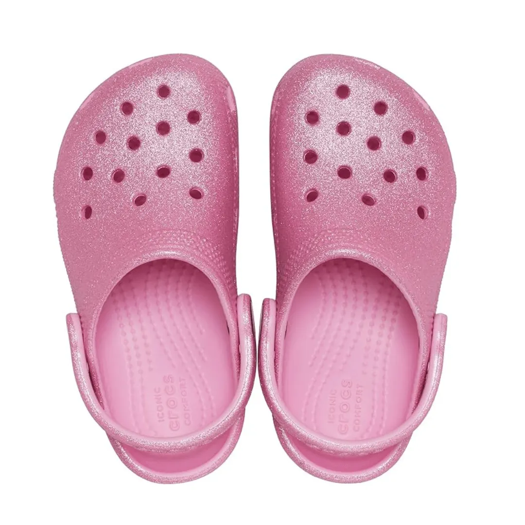 Crocs Classic Girls Clog - Pink Glitter