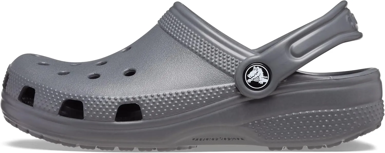 Crocs Kids Classic Clog (Little Kid/Big Kid) - Clogs for Kids - Synthetic Lining - Circulation Nubs Slate Grey 6 Big Kid M