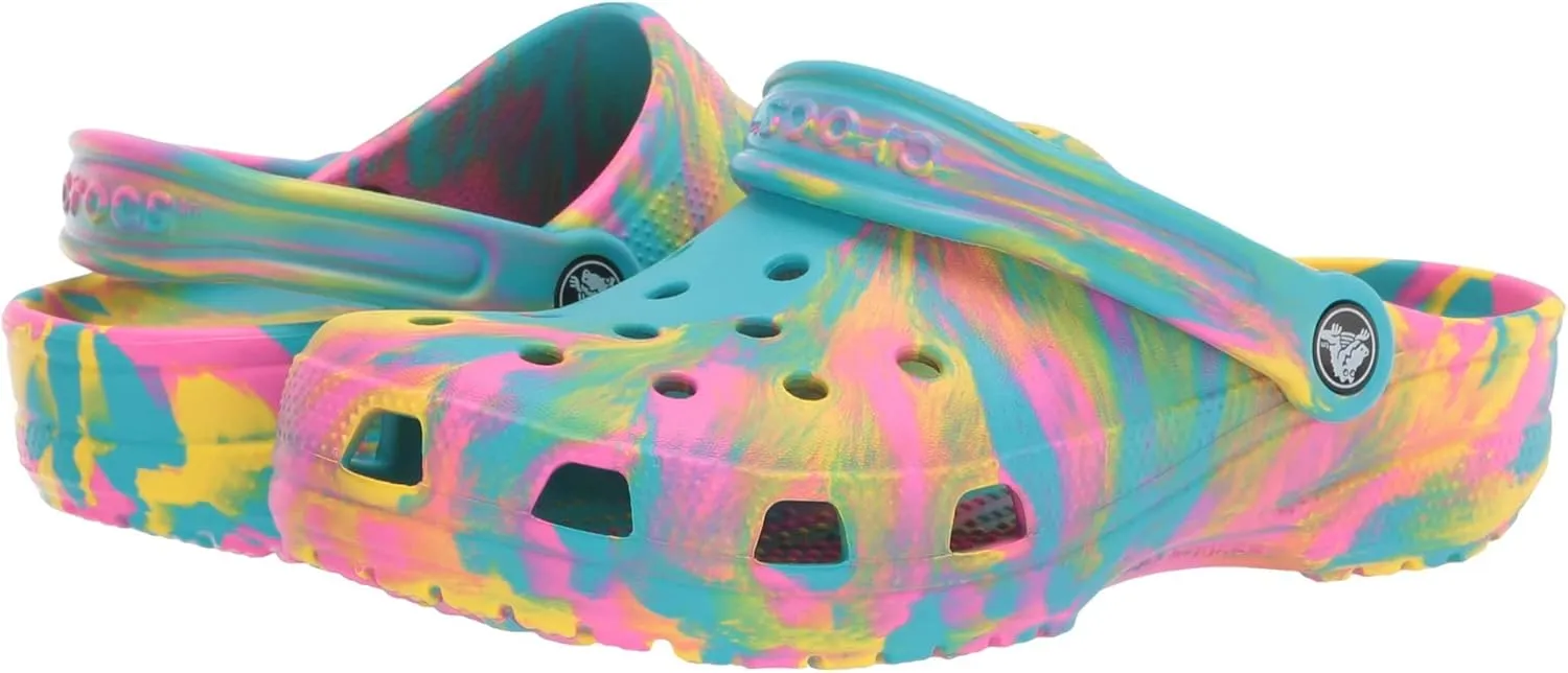 Crocs Kids' Classic Marbled Tie-Dye Clog