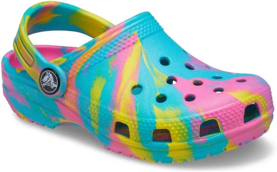 Crocs Kids' Classic Marbled Tie-Dye Clog