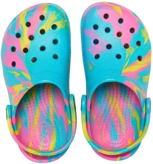 Crocs Kids' Classic Marbled Tie-Dye Clog