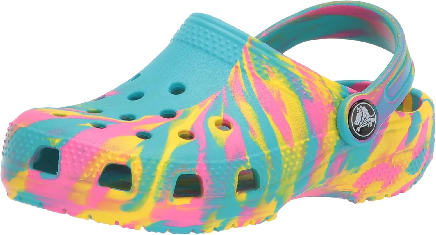 Crocs Kids' Classic Marbled Tie-Dye Clog