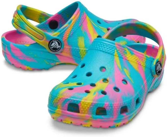Crocs Kids' Classic Marbled Tie-Dye Clog