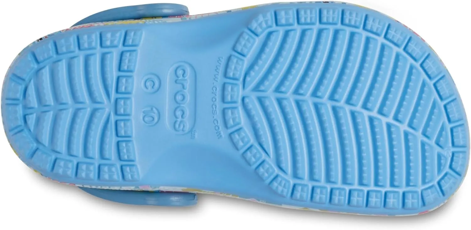 Crocs Kids Stitch Classic Clogs for Kids - Ethylene Vinyl Acetate – Round Toe Design – Pivot Heel Strap