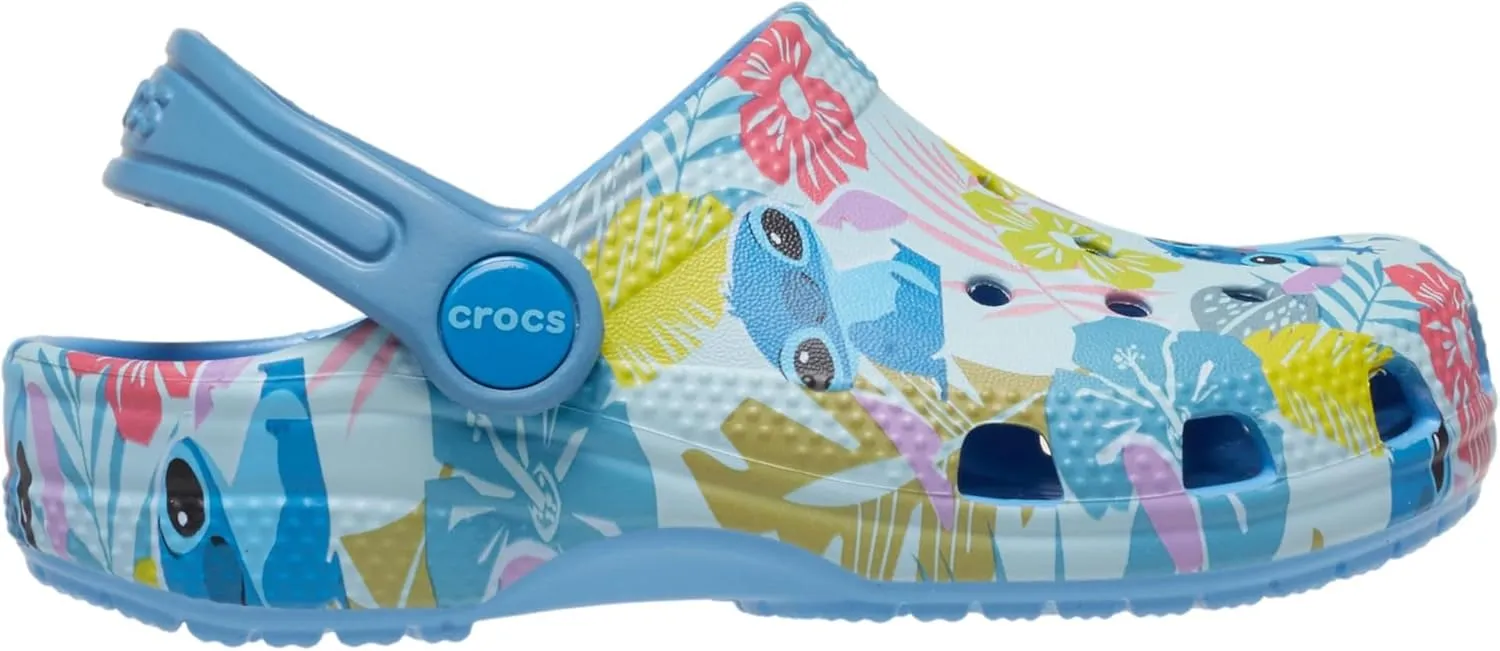 Crocs Kids Stitch Classic Clogs for Kids - Ethylene Vinyl Acetate – Round Toe Design – Pivot Heel Strap