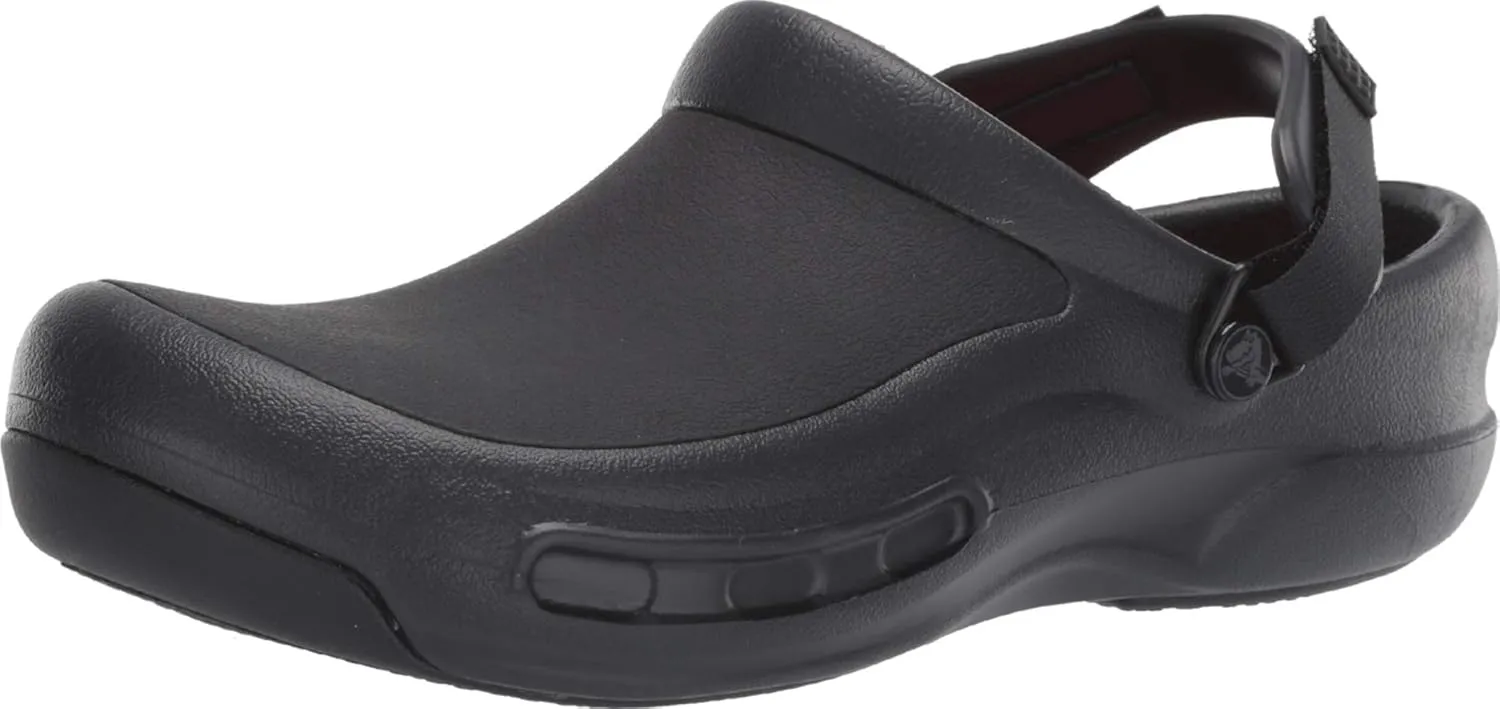 Crocs Unisex-Adult Bistro Pro Work LiteRide Clog, Black, 7 Women/5 Men