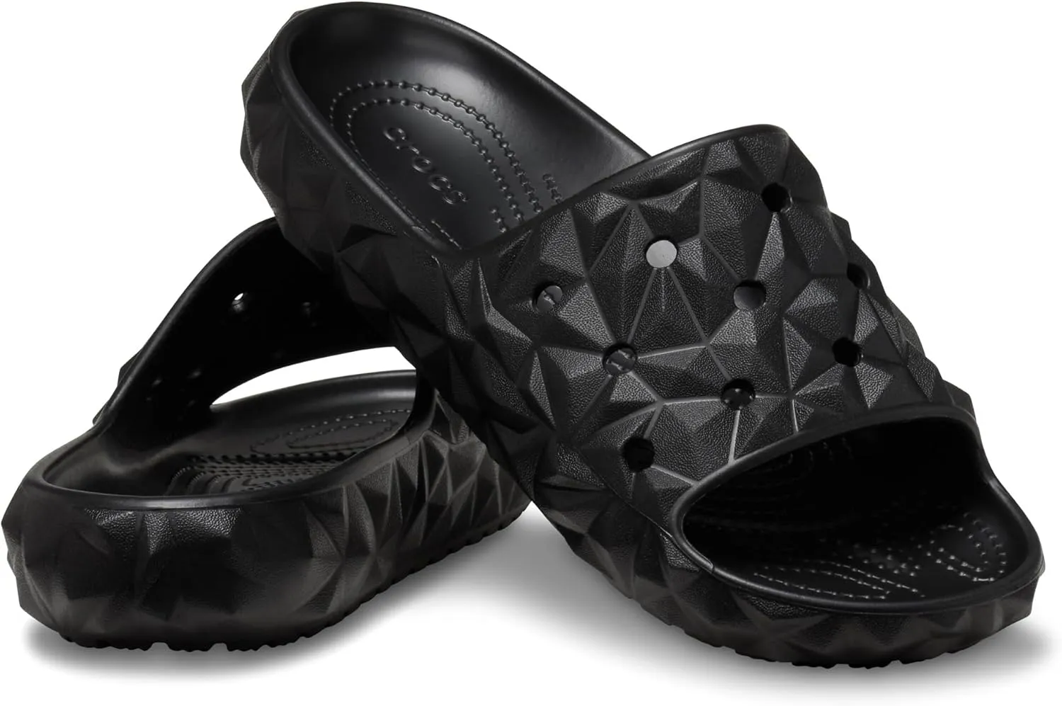 Crocs Unisex-Adult Classic Geometric Slide v2 Black