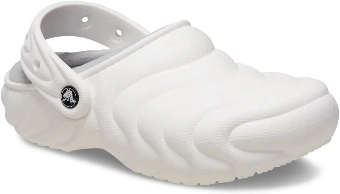 Crocs Unisex-Adult Classic Lined Overpuff & Geometric Clogs, Fuzzy House Slippers