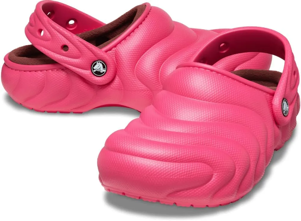 Crocs Unisex-Adult Classic Lined Overpuff & Geometric Clogs, Fuzzy House Slippers