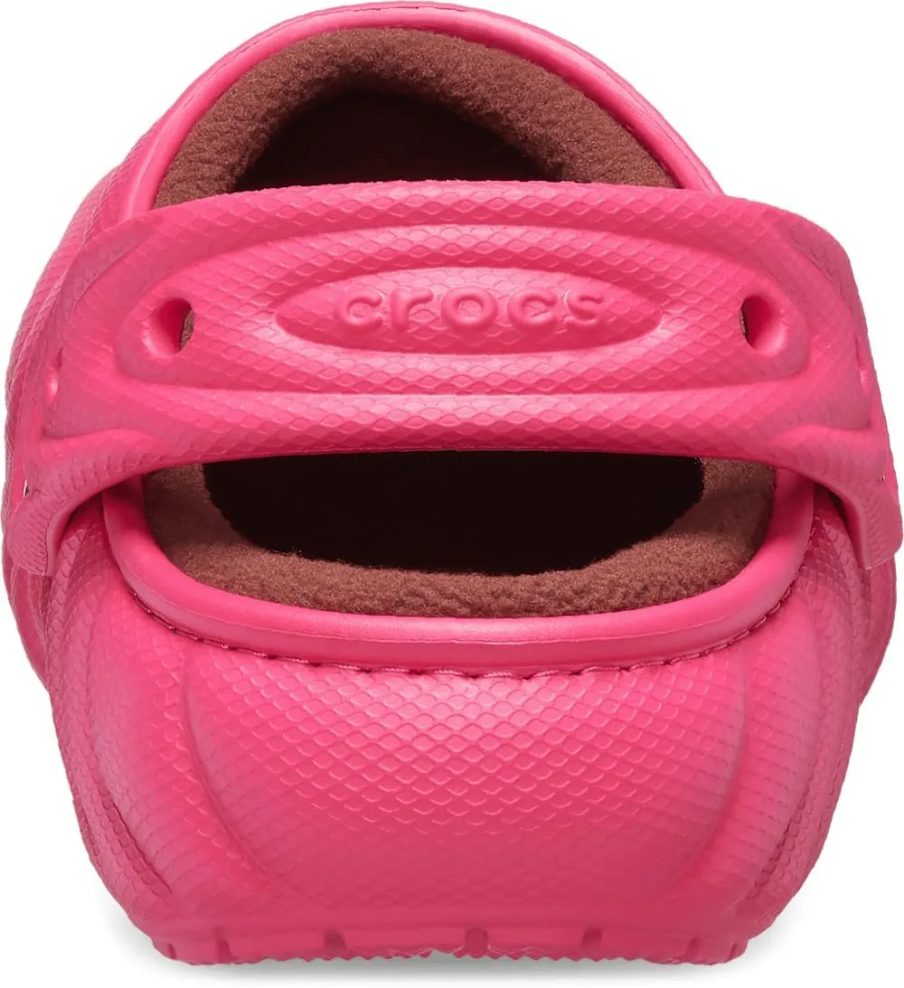 Crocs Unisex-Adult Classic Lined Overpuff & Geometric Clogs, Fuzzy House Slippers