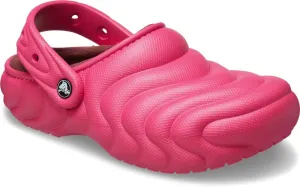 Crocs Unisex-Adult Classic Lined Overpuff & Geometric Clogs, Fuzzy House Slippers