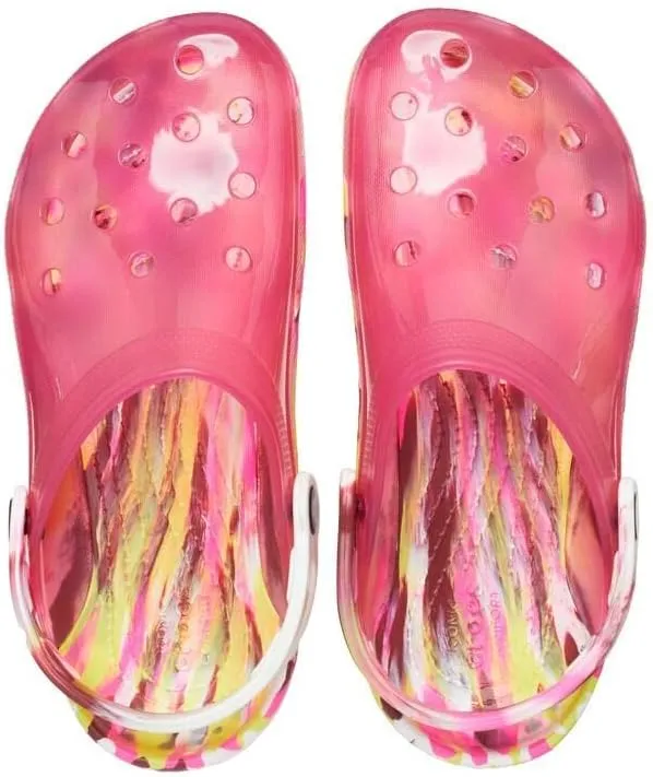 Crocs Unisex Adult Classic Translucent Marbled Clog