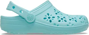 Crocs Unisex-Child Classic Clogs with Floral Cut Out Design, Kids and Toddler Shoes