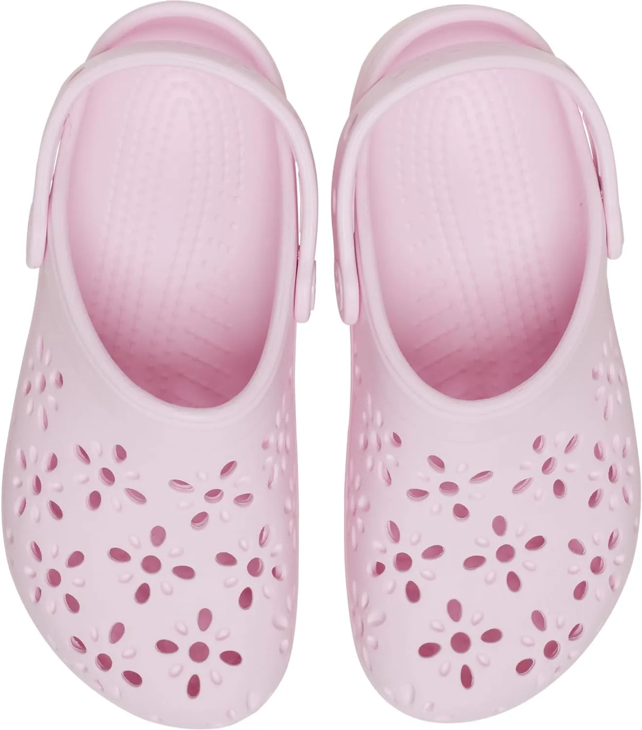 Crocs Unisex-Child Classic Clogs with Floral Cut Out Design (Little Big Kid)