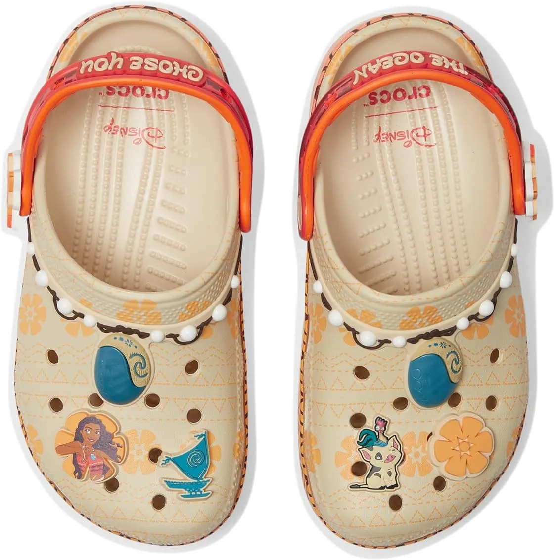 Crocs Unisex-Child Disney Moana Classic Clogs, Kids and Toddler Shoes