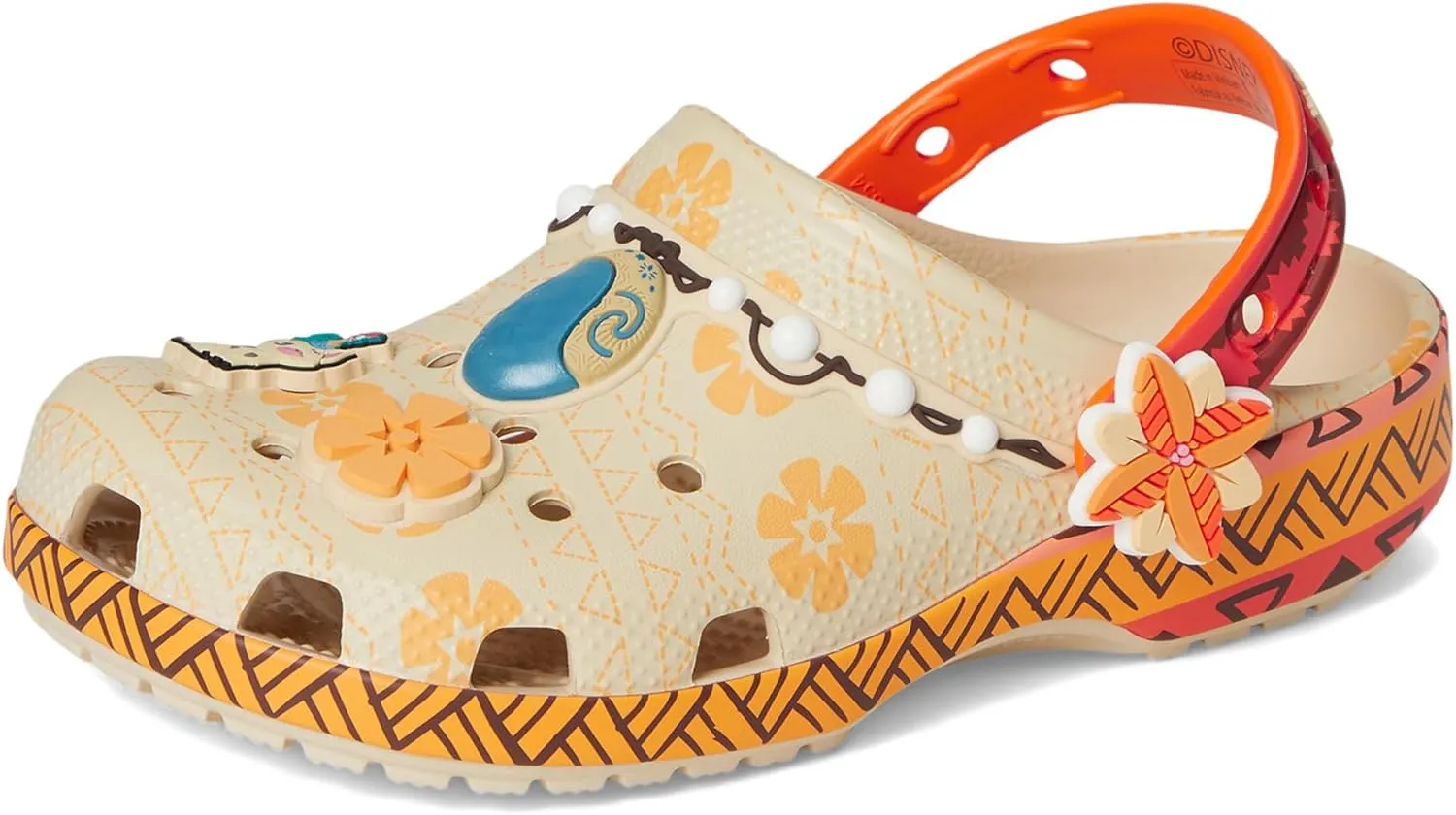 Crocs Unisex-Child Disney Moana Classic Clogs, Kids and Toddler Shoes