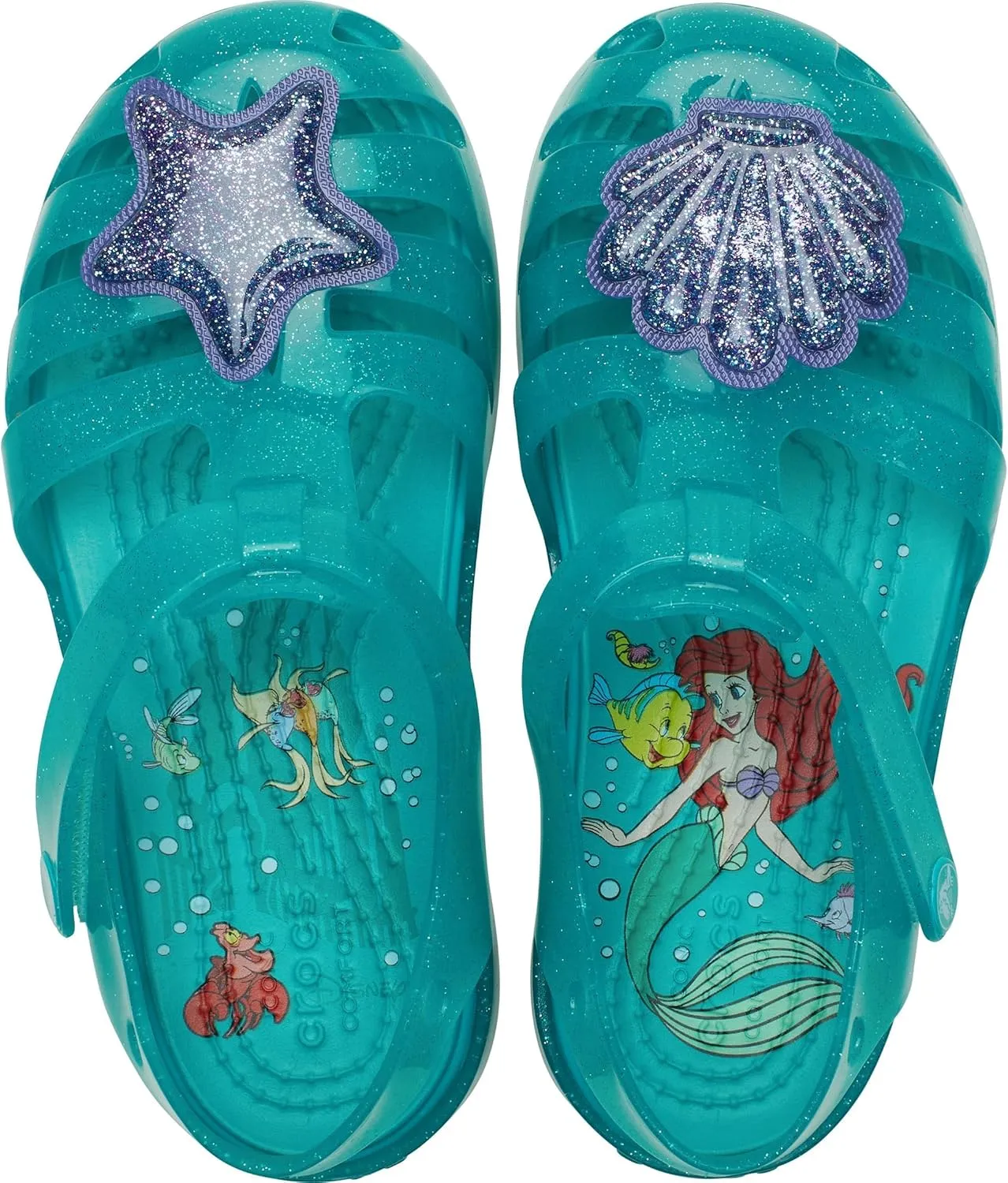 Crocs Unisex-Child Disney Princess Isabella Glitter Sandals (Toddler) Ariel SNDL T LaB
