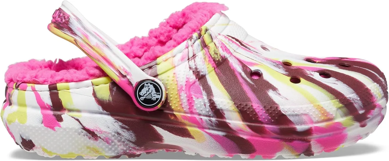 Crocs Unisex-Child Kids' Classic Marbled Tie Dye Lined Clog