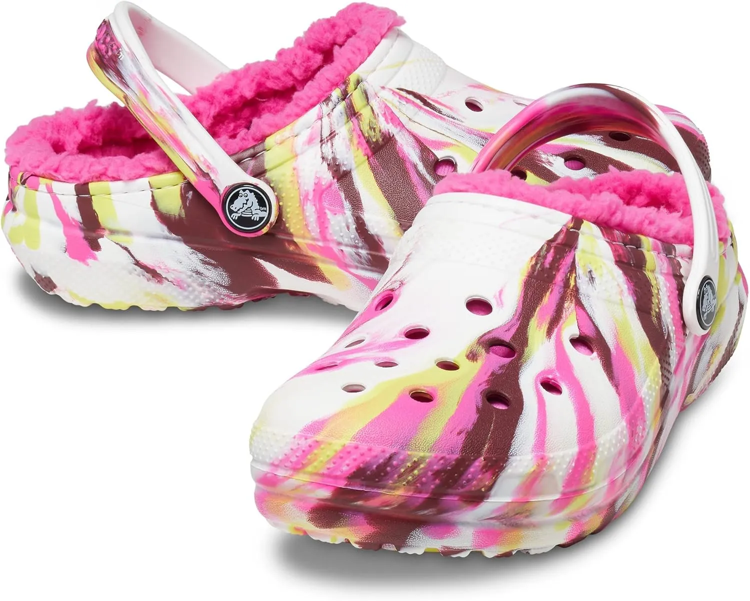 Crocs Unisex-Child Kids' Classic Marbled Tie Dye Lined Clog