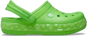 Crocs Unisex Kid's Crocband Clog T, Geo Glow Band Green Slime, 7 US
