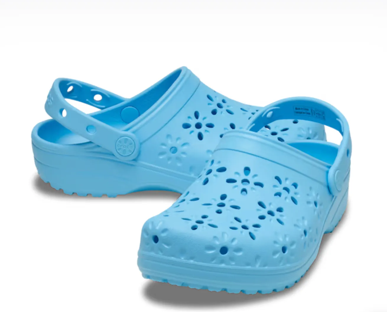 Crocs Women Classic Floral Cut-Out Clog In Tinted Glass (Pre-Order)