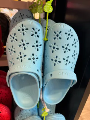 Crocs Women Classic Floral Cut-Out Clog In Tinted Glass (Pre-Order)