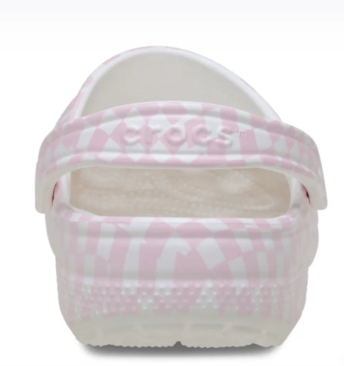 Crocs Women Warped Checker Clog In Pink Milk (Pre-Order)