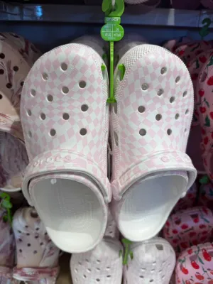 Crocs Women Warped Checker Clog In Pink Milk (Pre-Order)