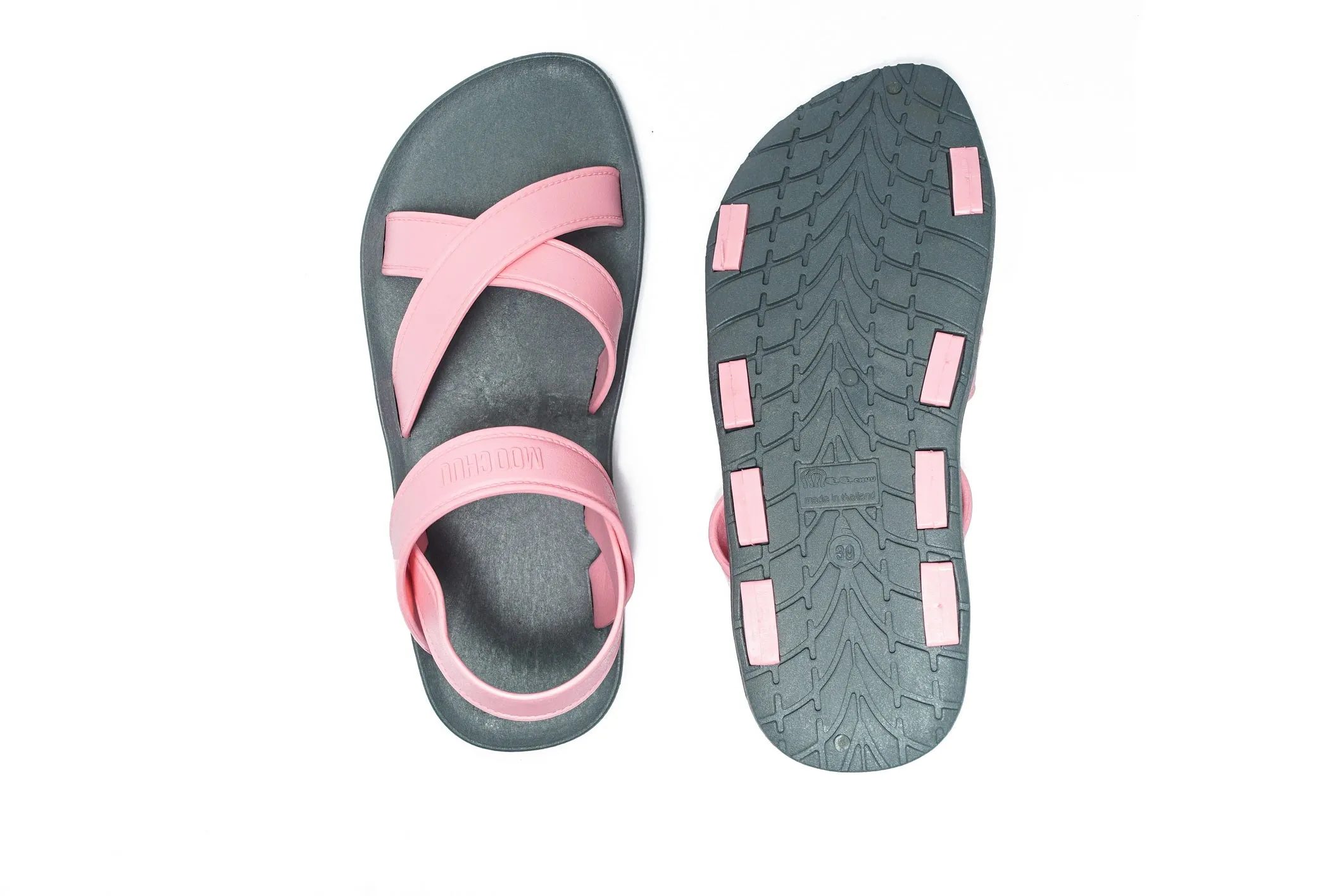 Cross Plus Grey Sole Light Pink Strap