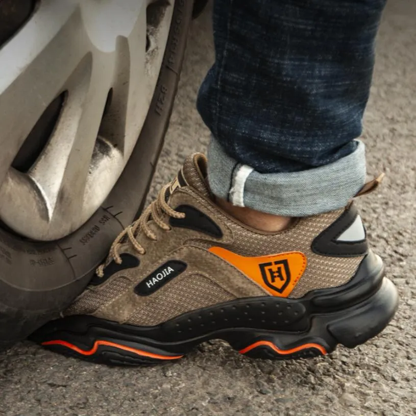 CS549 Men Steel Toe Outdoor Safety Work Shoes Lightweight Breathable