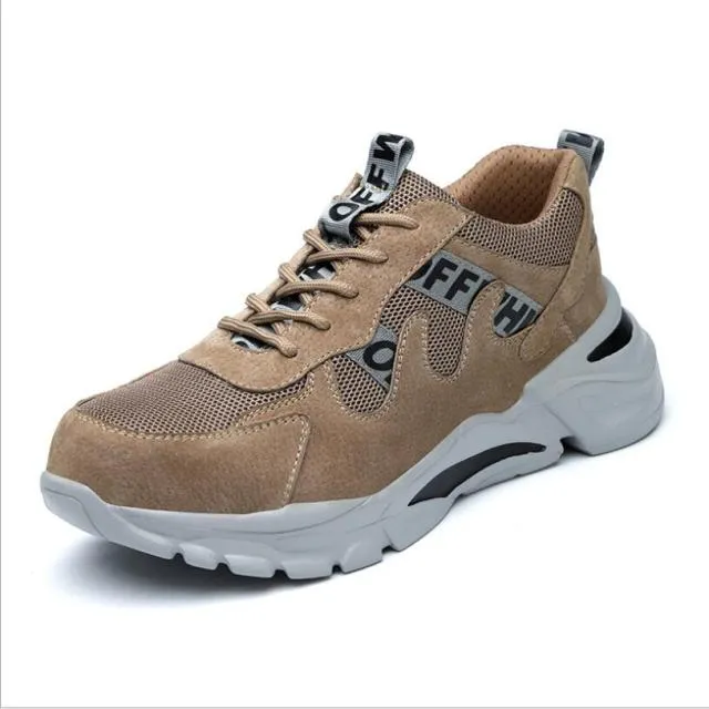 CS549 Men Steel Toe Outdoor Safety Work Shoes Lightweight Breathable