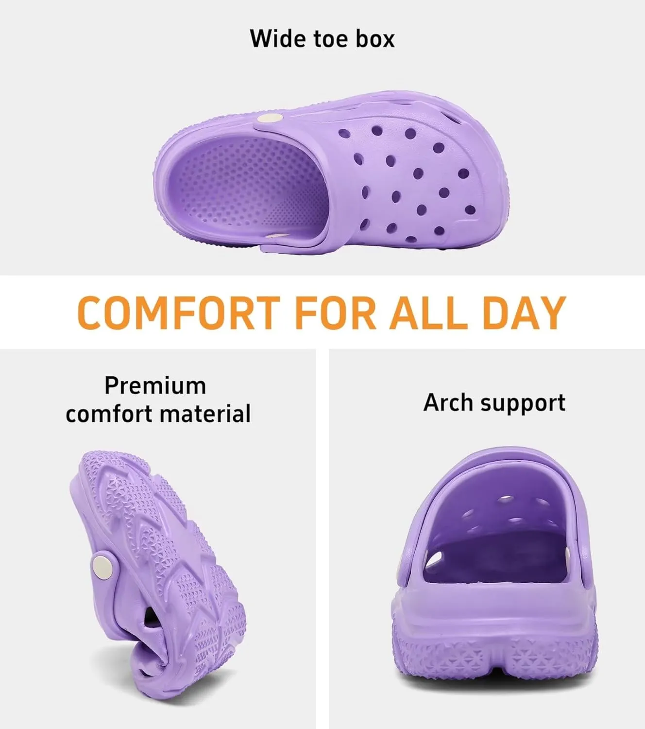Cubufly Kids Boys Girls Clog Garden Shoes Slip On Slide Sandals Beach Water Shoes for Toddler/Little Kid/Big Kid/Children