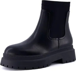 CUSHIONAIRE Women's Dee Chelsea Stretch boot  Memory Foam, Wide Widths Available