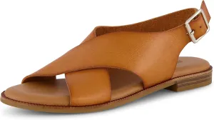CUSHIONAIRE Women's Lake cross band sandal  Memory Foam