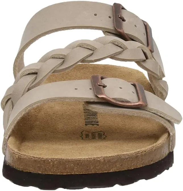 CUSHIONAIRE Women's Lizzy Cork Footbed Sandal - Comfortable, Adjustable Straps, Arch Support, Wide Widths Available, Boho Chic Summer Slides