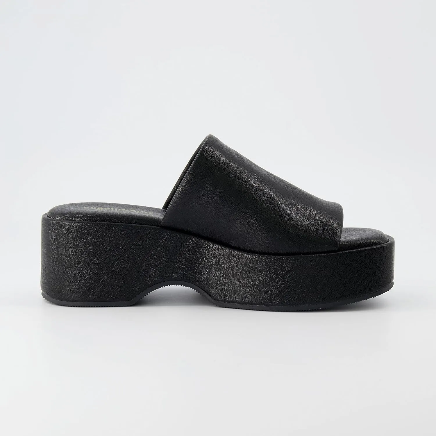 CUSHIONAIRE Women's Spin one band platform sandal with  Memory Foam