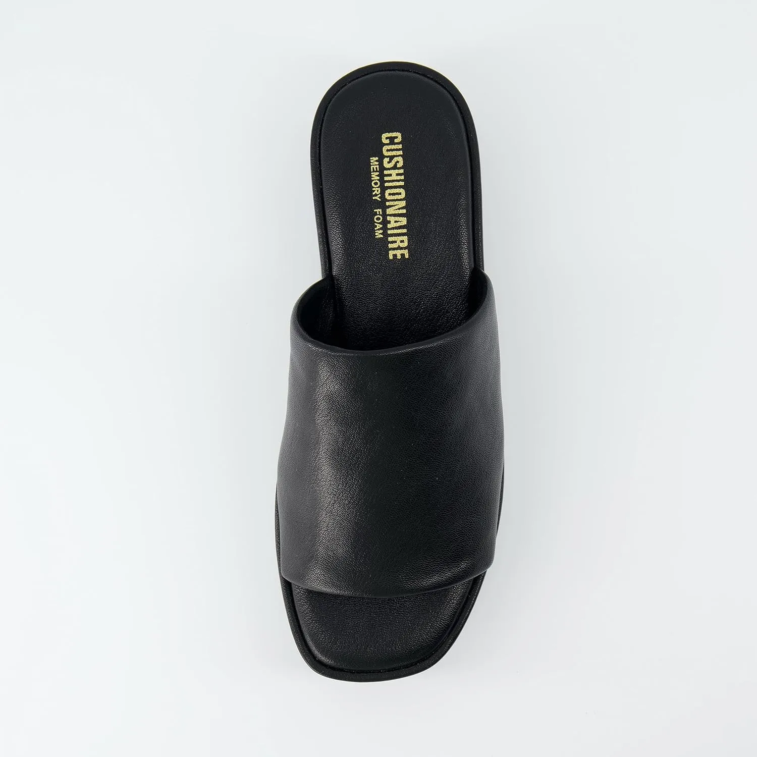 CUSHIONAIRE Women's Spin one band platform sandal with  Memory Foam