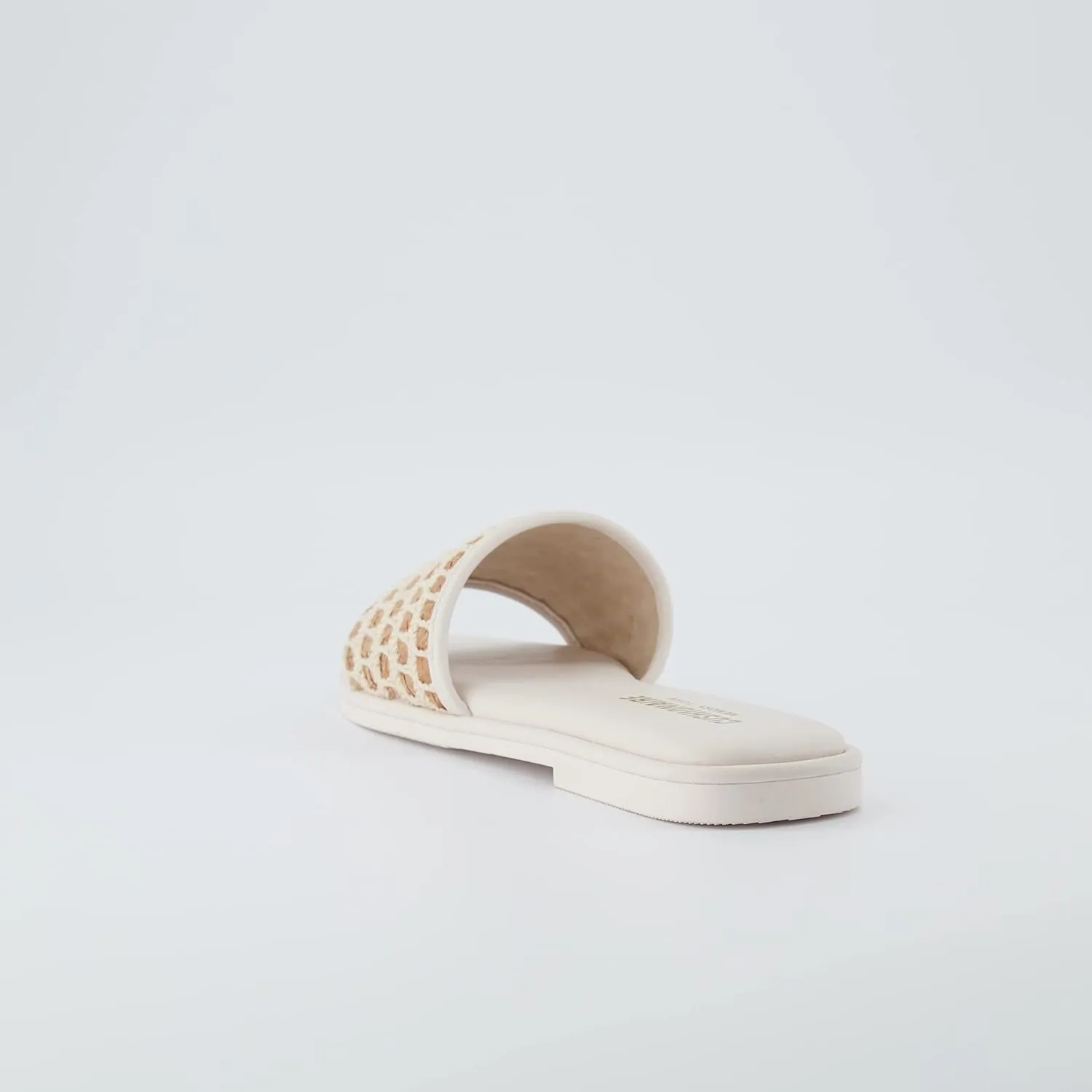 CUSHIONAIRE Women's Taffy crochet cork slide sandal  Memory Foam, Wide Widths Available