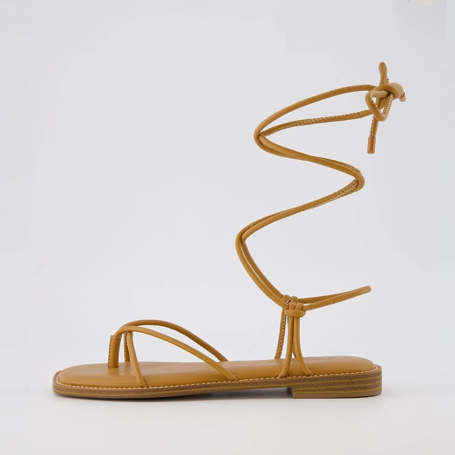 CUSHIONAIRE Women's Virtue lace up sandal  Memory Foam, Wide Widths Available