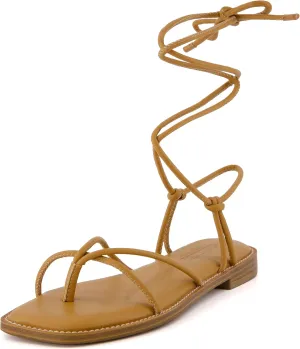 CUSHIONAIRE Women's Virtue lace up sandal  Memory Foam, Wide Widths Available