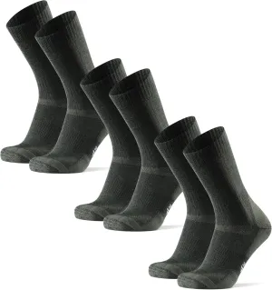 DANISH ENDURANCE Hiking Socks, Merino Wool Socks, Anti Blister, Cushioned, Breathable, Men & Women, 3-Pack
