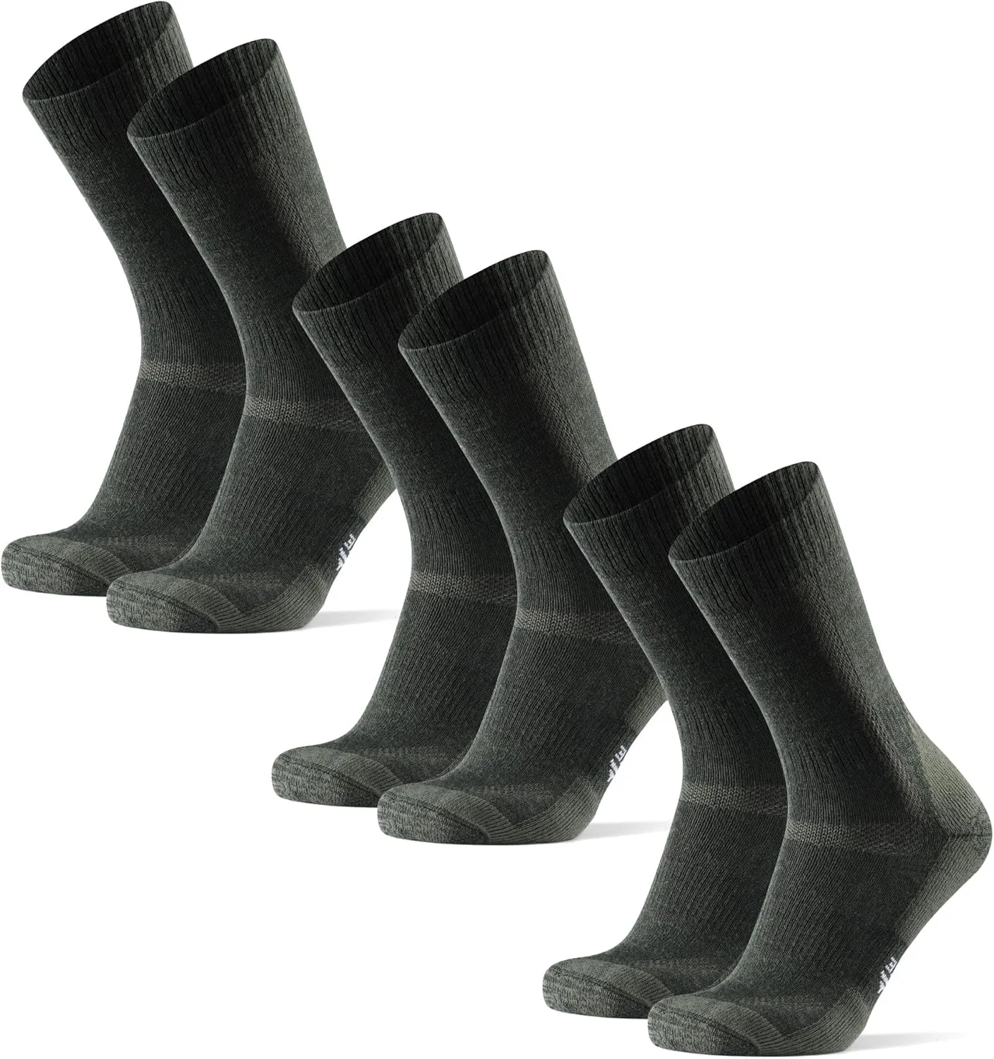 DANISH ENDURANCE Hiking Socks, Merino Wool Socks, Anti Blister, Cushioned, Breathable, Men & Women, 3-Pack