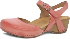 Dansko Tiffani Wedge Sandal for Women - Cushioned, Contoured Footbed for All-Day Comfort and Support - Hook & Loop Strap with Buckle Detail - Lightweight Rubber Outsole